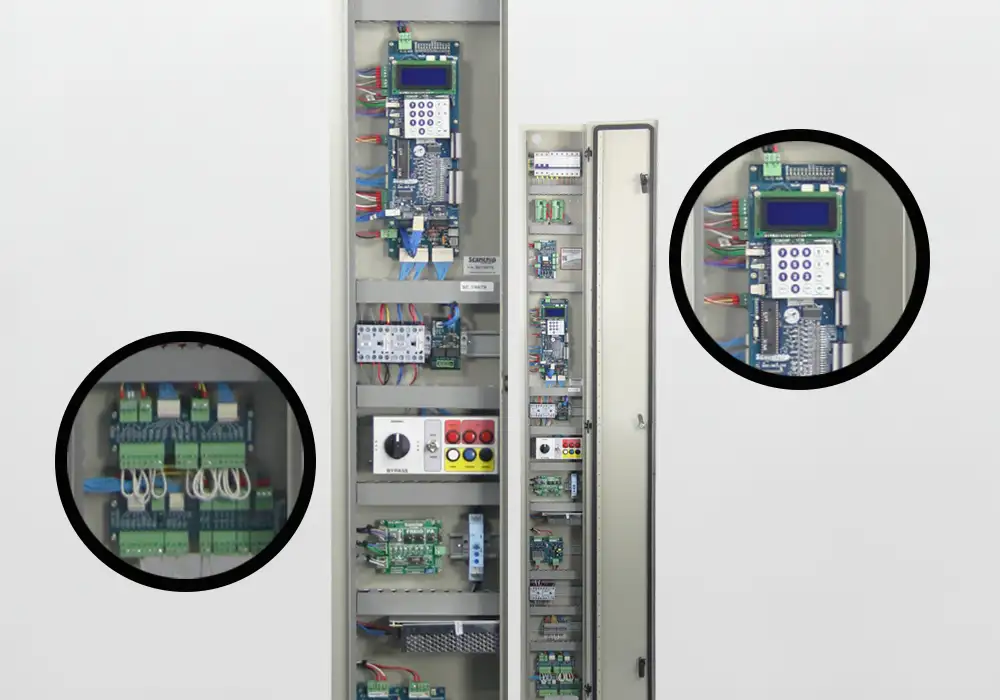 S5-SL é um comando slim para elevadores da Linha Serial 5 da SCANCHIP