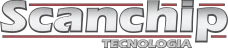 Logotipo da empresa Scanchip Tecnologia Ltda, empresa nacional fabricante de comandos para elevadores.